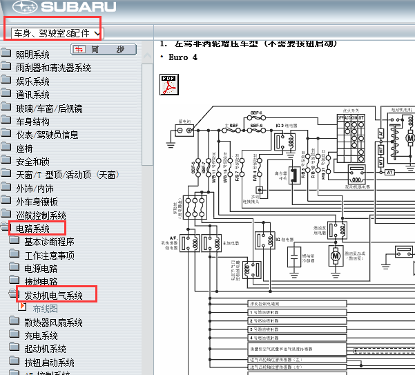 2012年斯巴鲁森林人发动机线路图