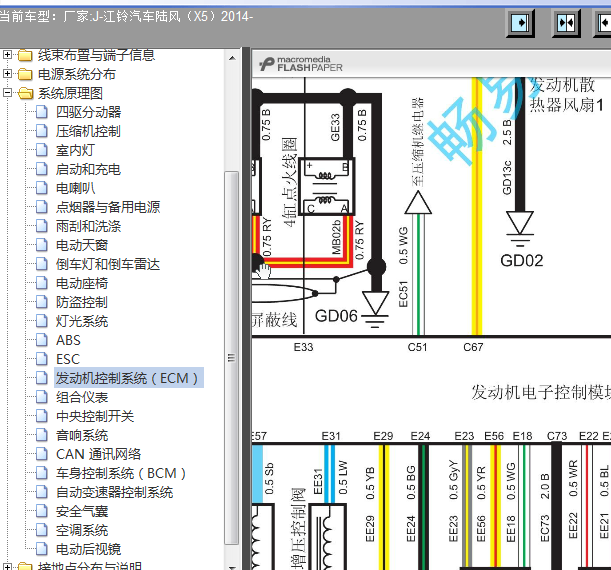 14年陆风X5线路图