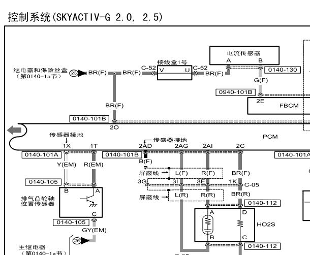 马自达CX-4发动机电路图