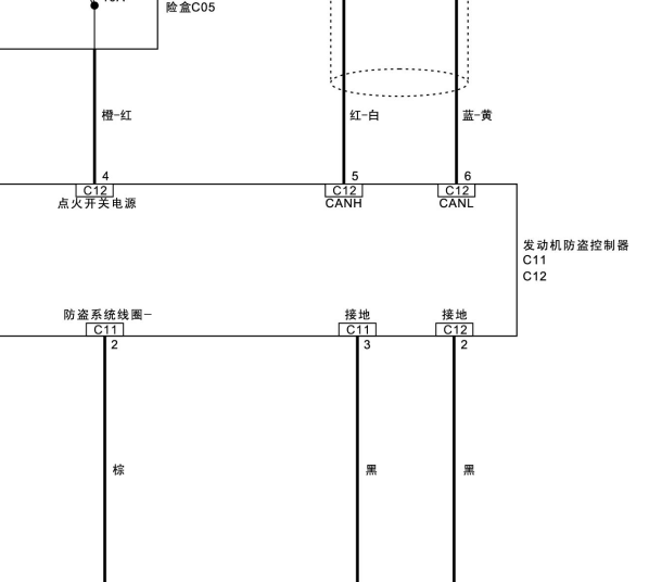 福田萨瓦纳防盗系统线路图