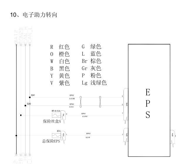 奇瑞A3转向助力电路图