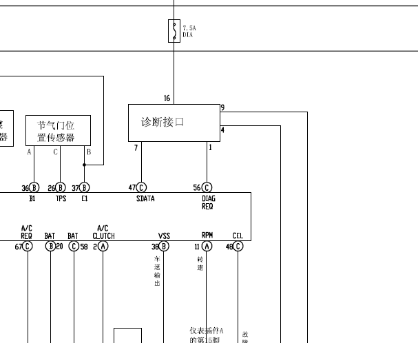 金杯阁瑞斯诊断接口电路图