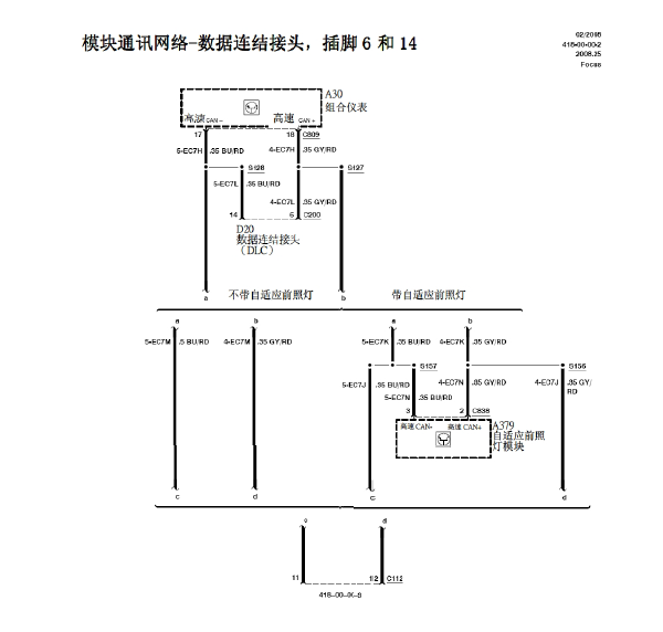 福特福克斯通讯线路图