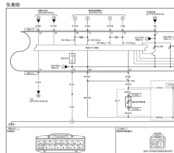 2006年海马M3仪表电路图