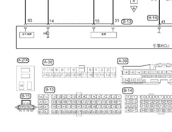 4A91T发动机电脑针脚