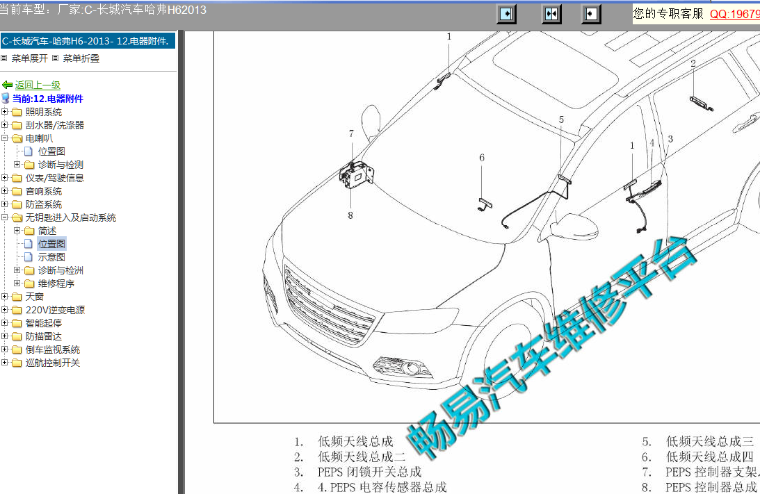 13年哈弗H6接收天线位置