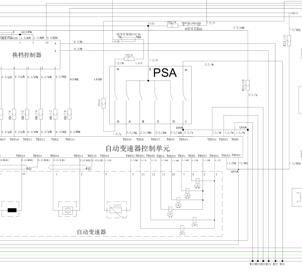 中华骏捷变速箱线路图