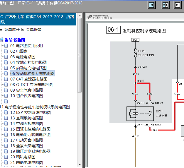 18年传祺GS4线路图