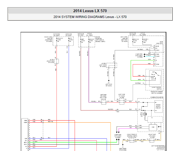 2014年凌志570大灯线路图