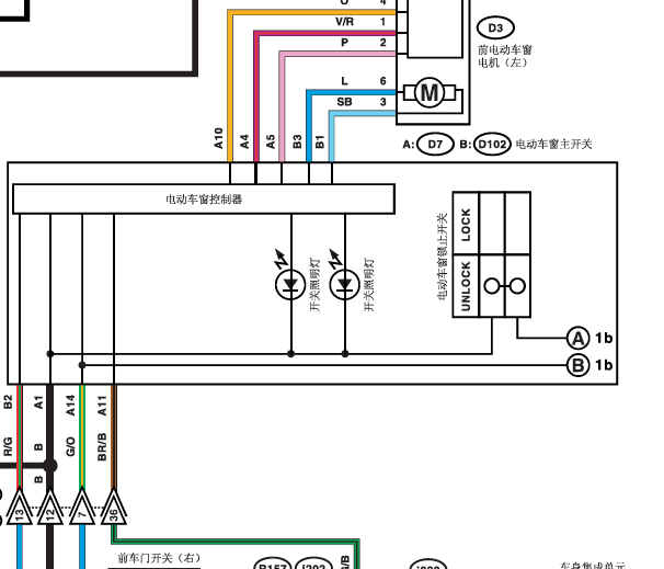 2015年斯巴鲁力狮车窗电路图