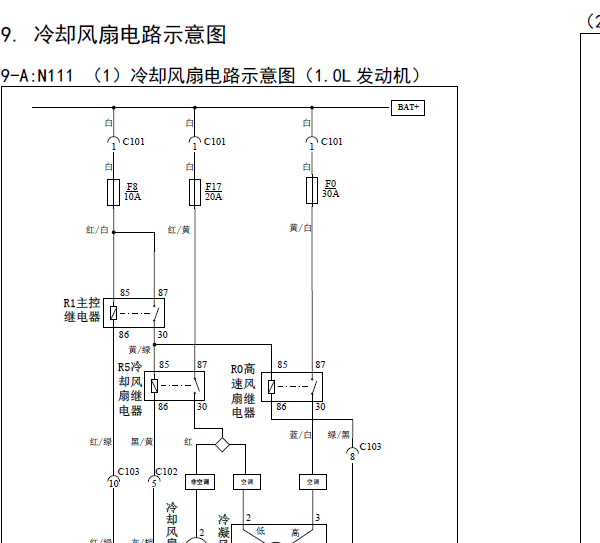 五菱之光风扇电路图