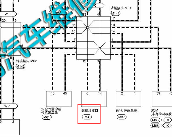 16年骐达诊断接口线路图