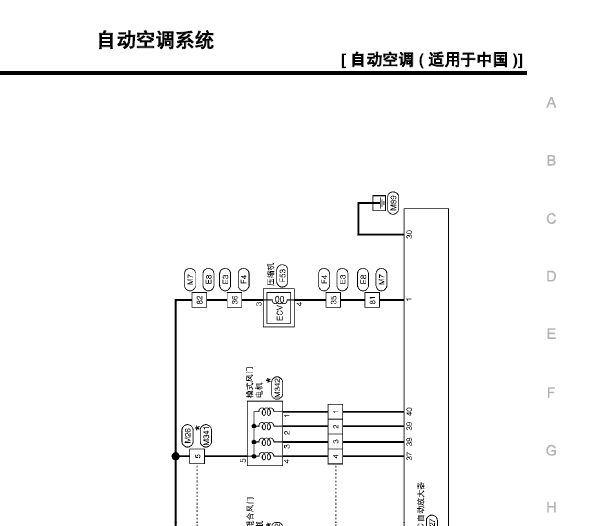 2012年东风日产逍客空调线路图