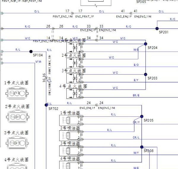 2016年海马V70发动机电路图