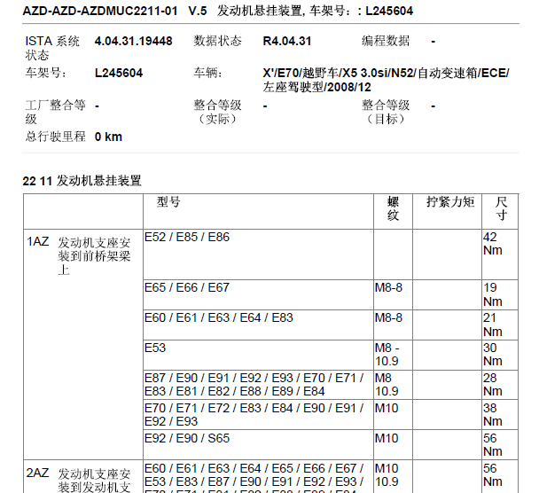 08年宝马X5发动机扭矩