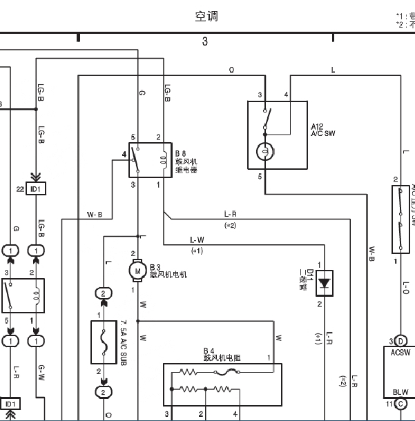 一汽森雅S80空调电路图