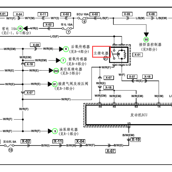 16年海马M6主继电器电路图