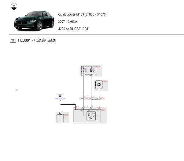 07年玛莎拉蒂总裁启动系统线路图