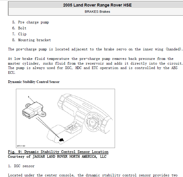 05年路虎揽胜加速传感器位置