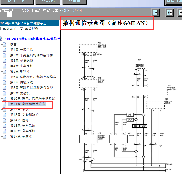 2014年GL8通讯电路图
