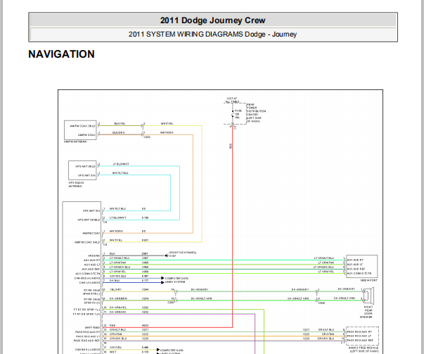 2011年道奇酷威导航电路图