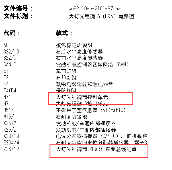2016年奔驰R320大灯电路图