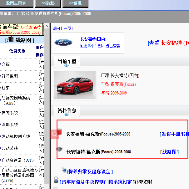 2005-2008年福克斯全车资料