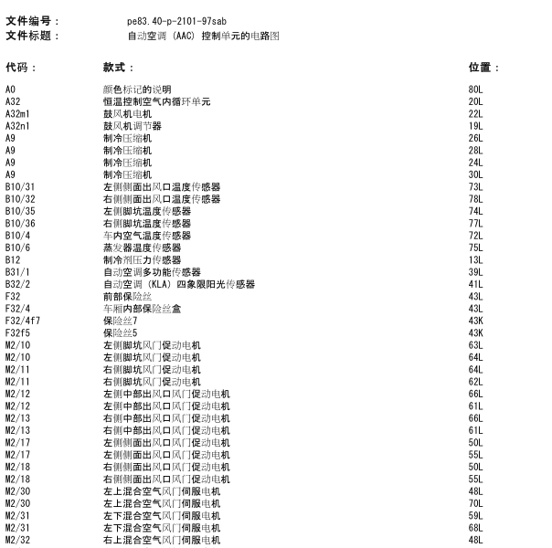 2011年奔驰S300鼓风机线路图