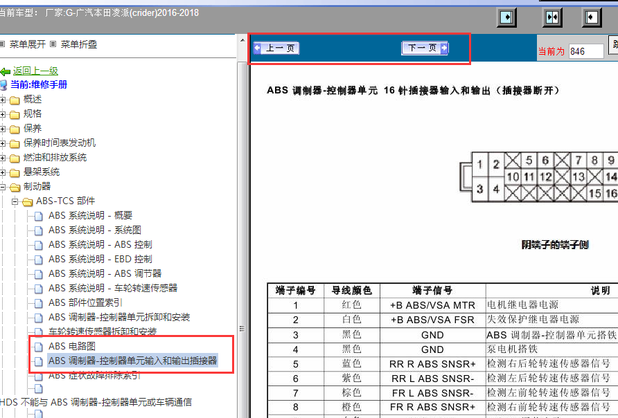18年凌派ABS针脚定义