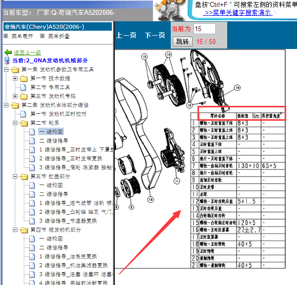2006年奇瑞A520发动机资料
