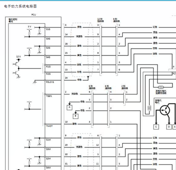 17年本田雅阁转向系统线路图