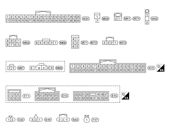 09年日产轩逸空调系统针脚图