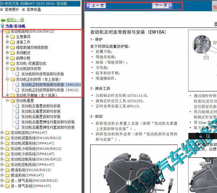 2015-2016年东风风行AX7发动机正时