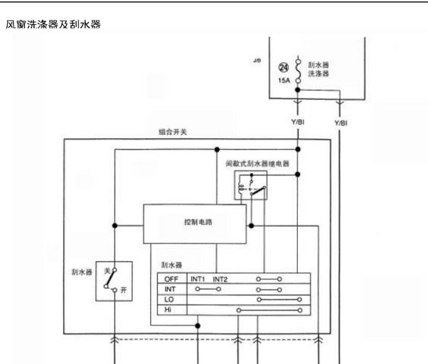 2011年北斗星雨刮电路图