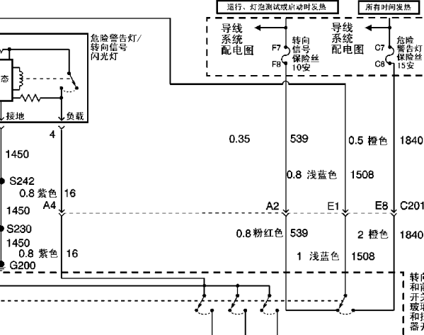2006年别克陆尊应急灯电路图