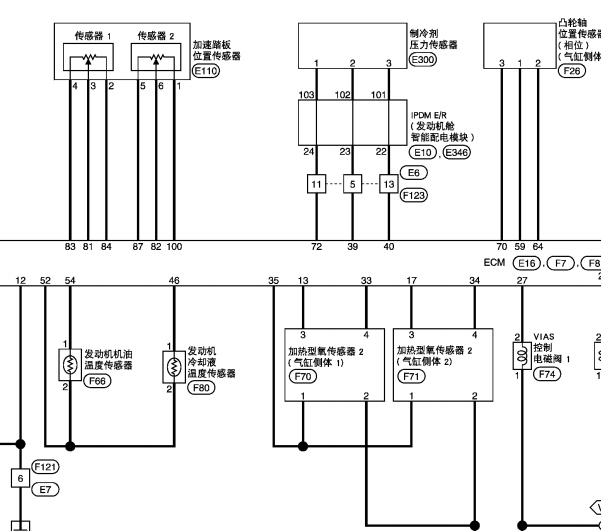 2011年日产天籁发动机电路图