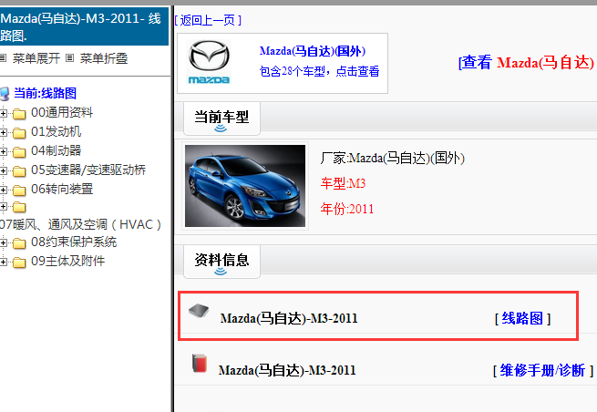 2011年长安马自达电路图