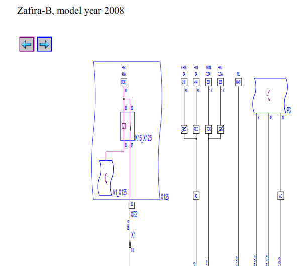 2008年欧宝赛飞利仪表电路图