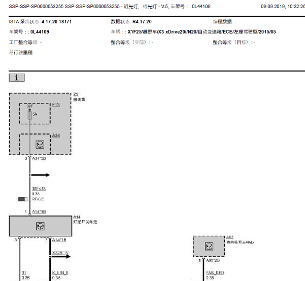 15年宝马X3大灯线路图
