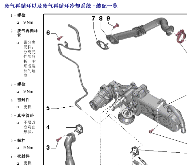 CLJ发动机废气再循环阀的拆装资料