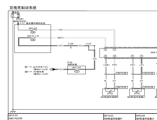 2008年马自达3 ABS电路图