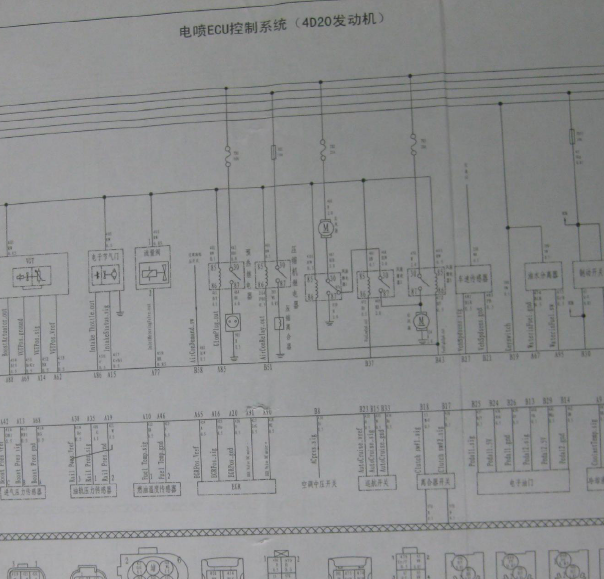 12年长城GW4D20B发动机线路图