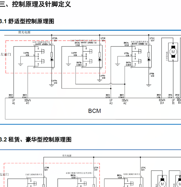 奇瑞EQ新能源BCM线路图