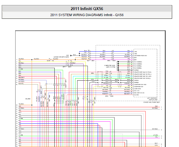 2011年英菲尼迪QX56 娱乐音响电路图