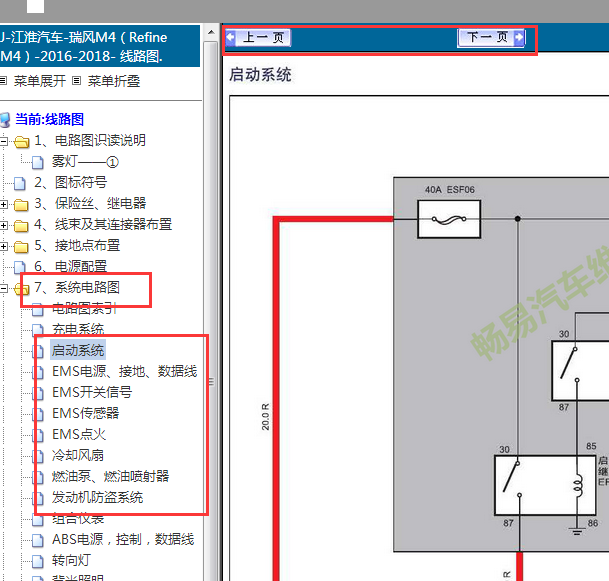 2016-2018年江淮瑞风M4启动电路图