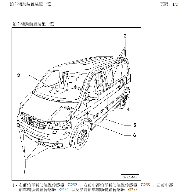 15年大众凯路威泊车辅助单元位置