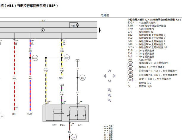 2014年大众CC ABS电路图
