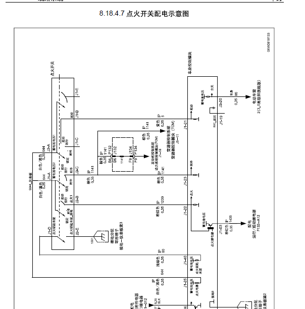 06年别克君越点火开关线路图