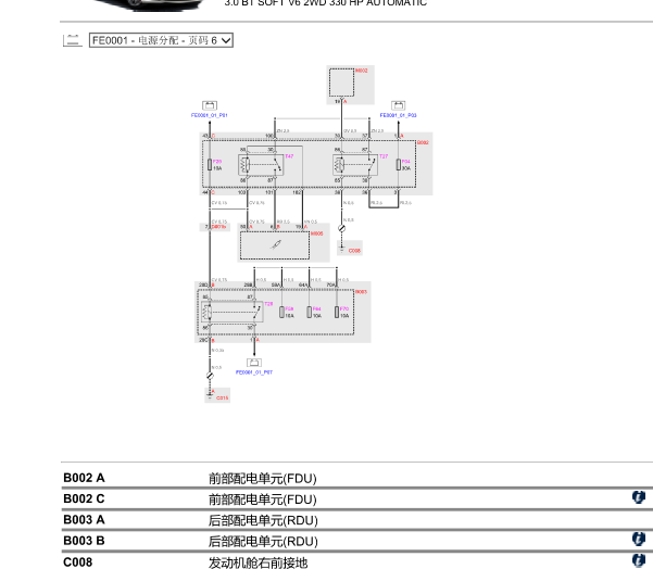 17年玛莎拉蒂Ghibli后配电单元电路图