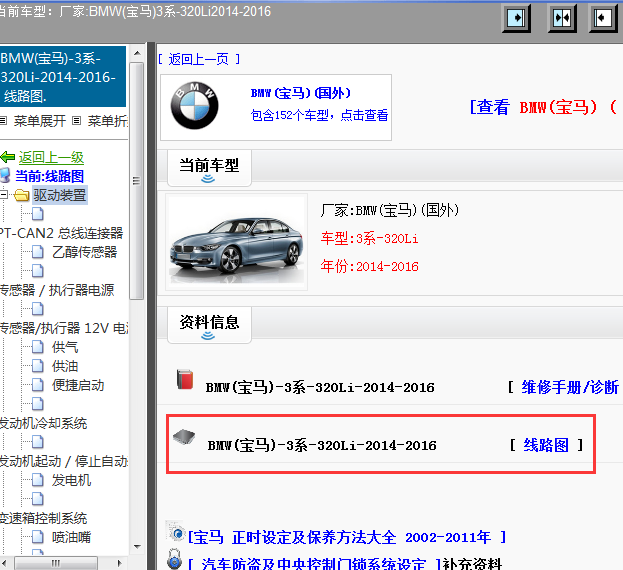 2014-2016年宝马320Li全车电路图